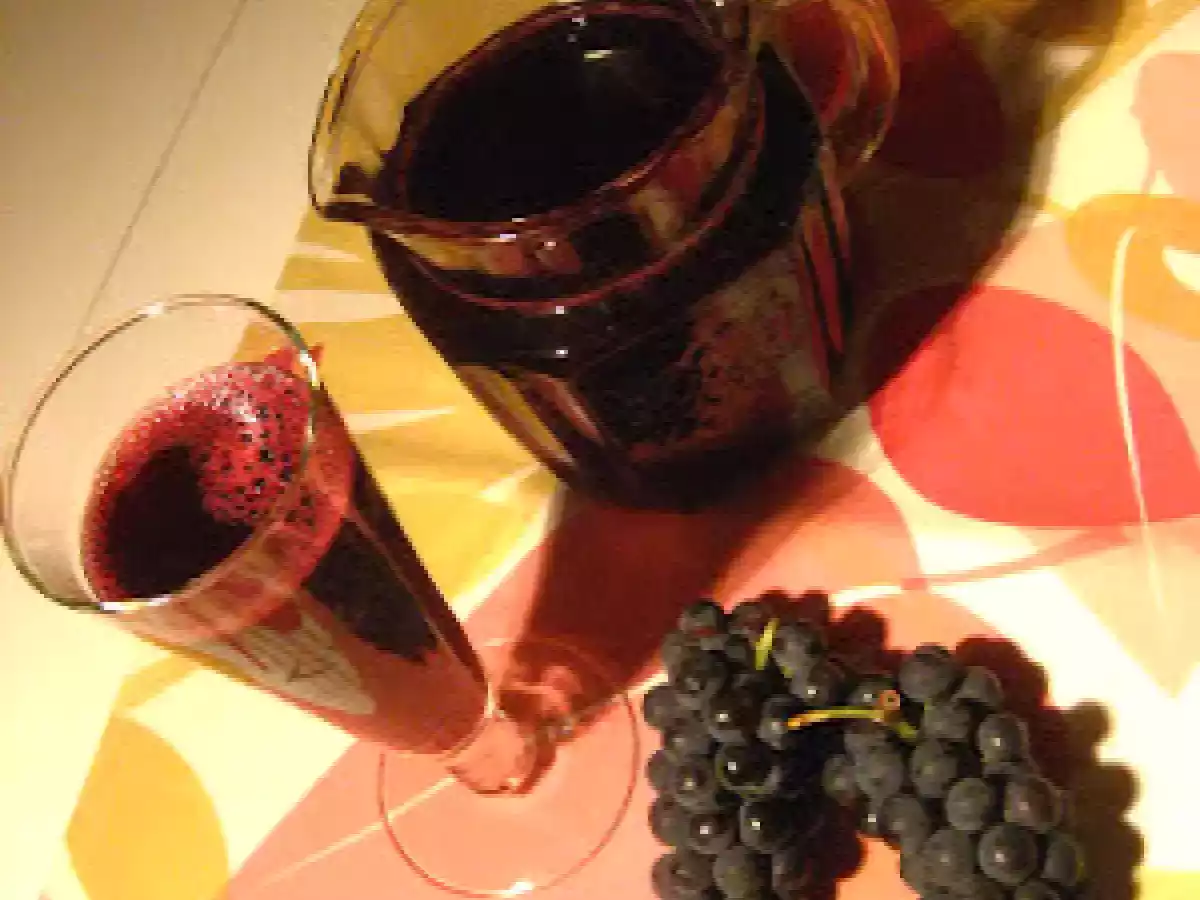 Jus de raisins bleus maison