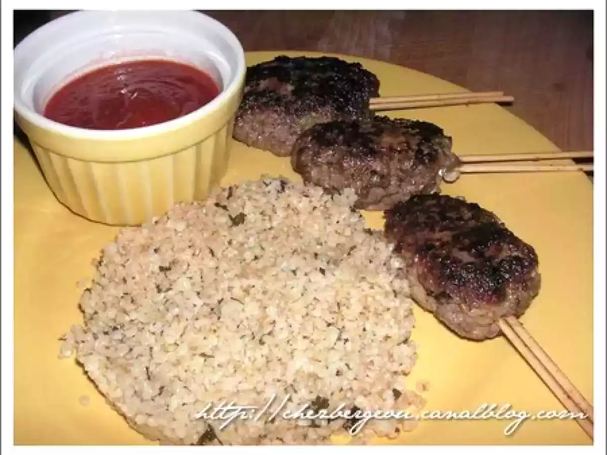 Keftas de b?uf et boulgour parfumé