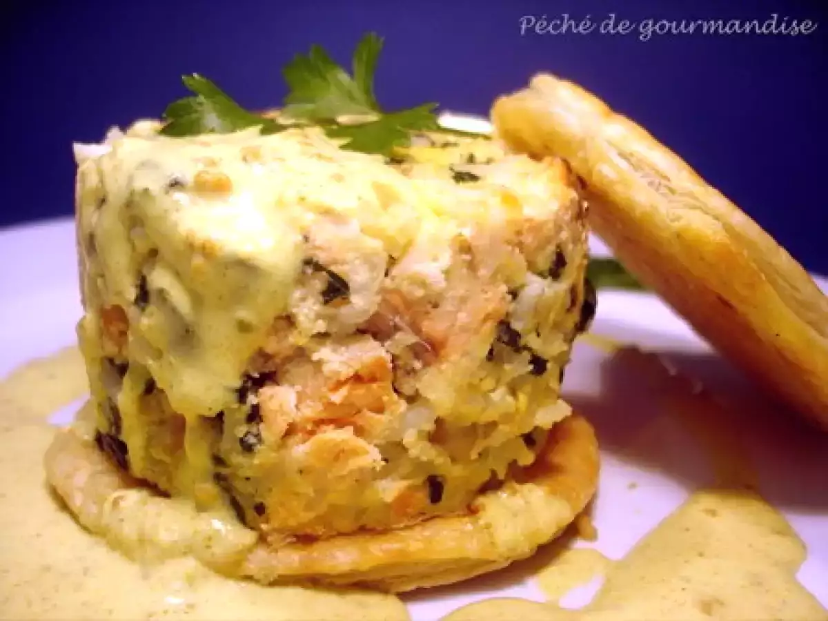 Koulibiac de saumon, sauce moutarde au curry - photo 3