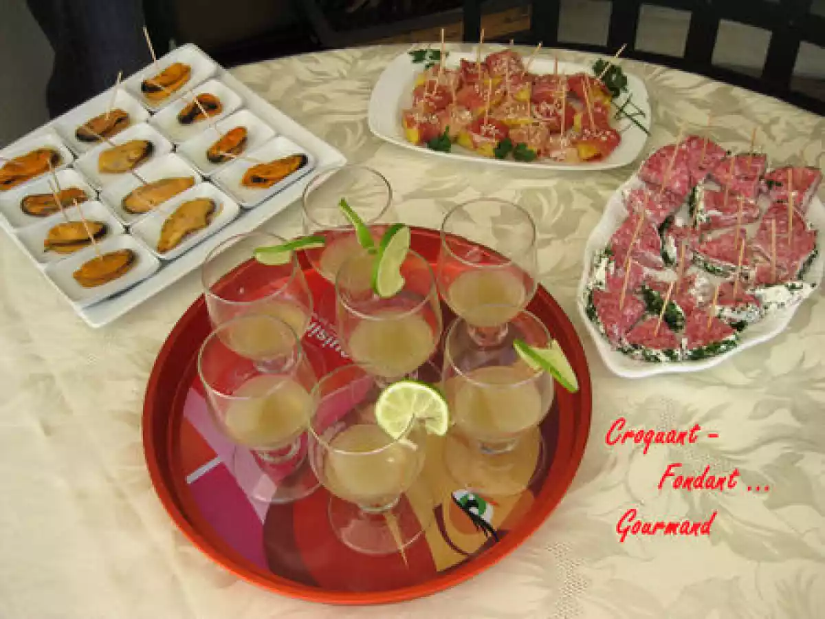 L'APÉRITIF : Éventails d'ananas au Jambon Cru