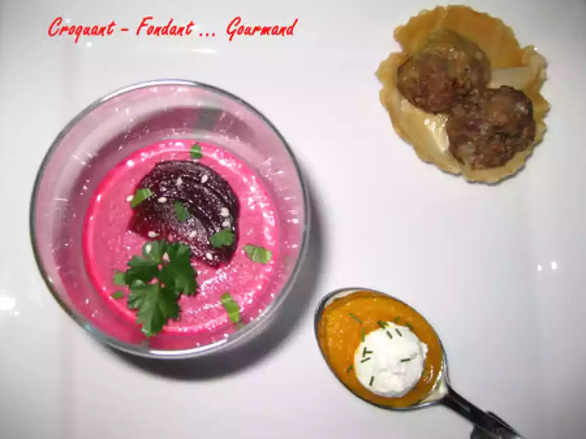 L'ENTRÉE : Crème de Betterave et son Tartare - photo 2