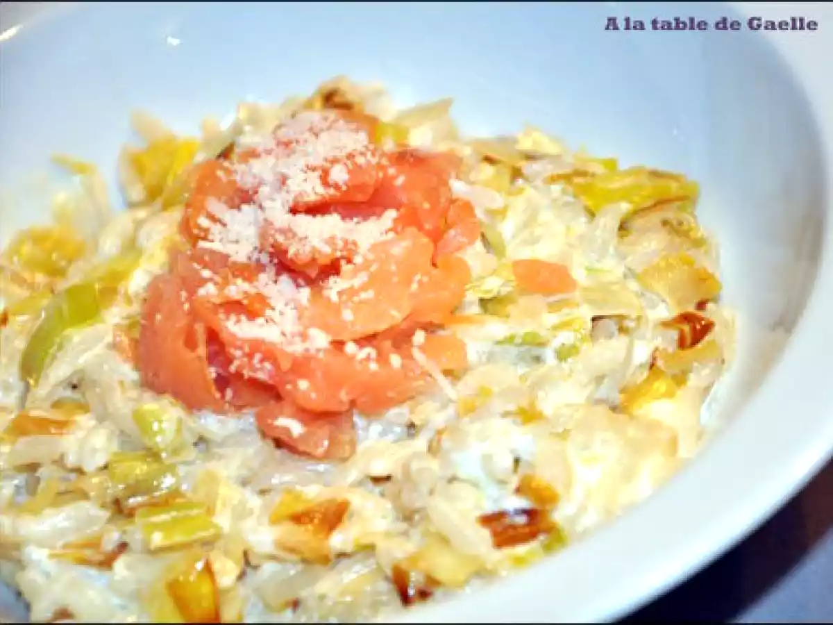 La cuisine des restes : Riz crémeux au chèvre et au poireaux