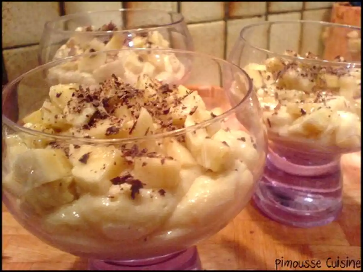 La mousse gourmande à la crème de noix de coco et ses bananes en verrines - photo 3