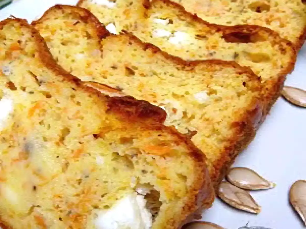 La saga de la courge Recette n°2 = Cake à la courge râpée et au chèvre