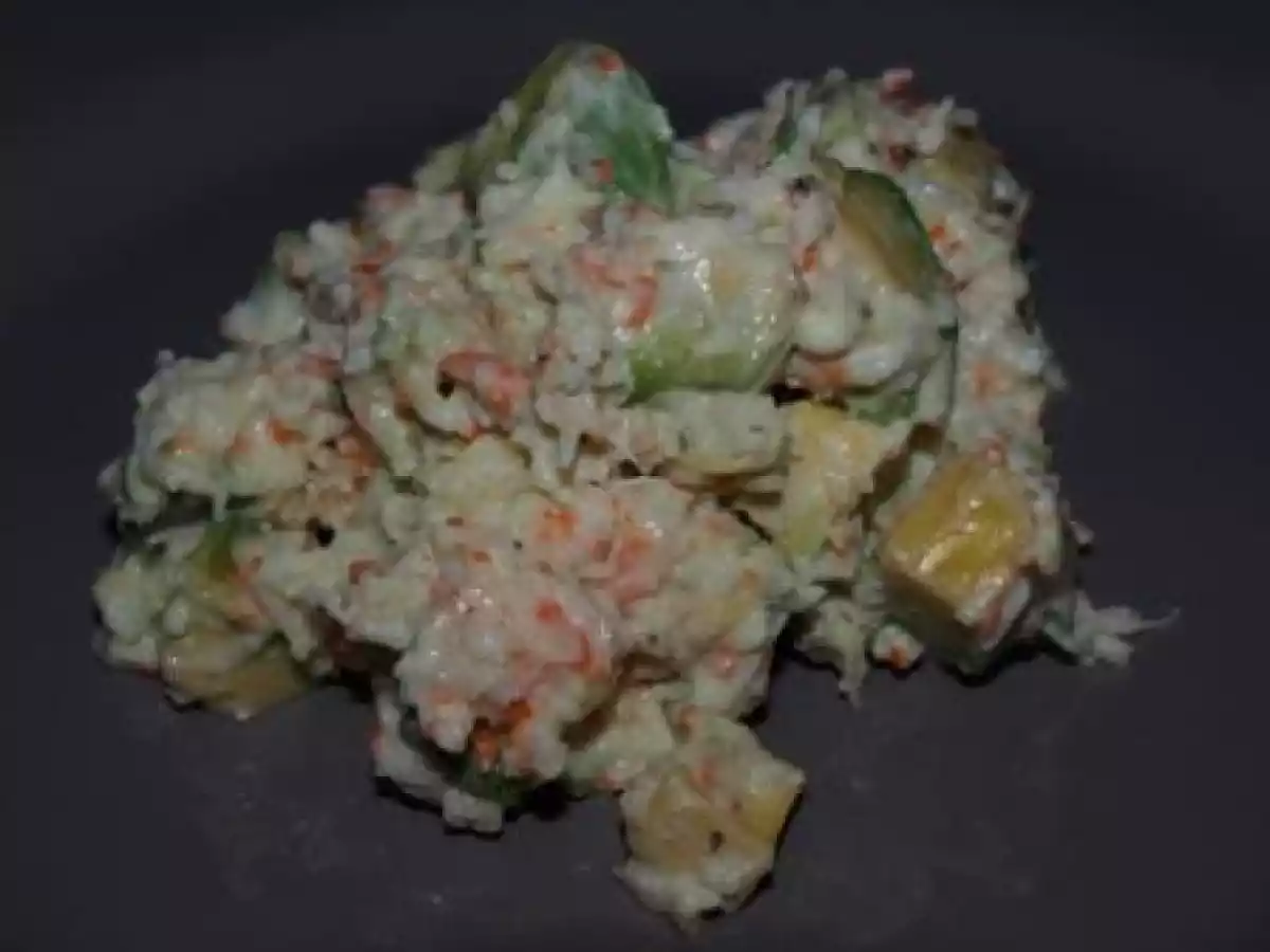 La salade de crabe à l'avocat