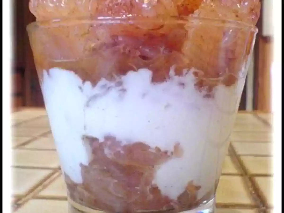 La verrine de pamplemousse à la canelle et fromage blanc à la vanille