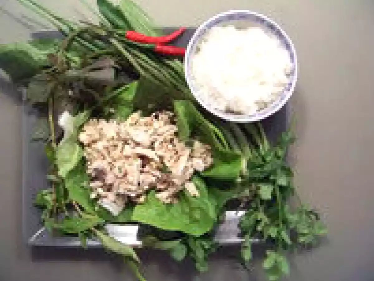 Laab au poulet - salade de poulet à la laotienne