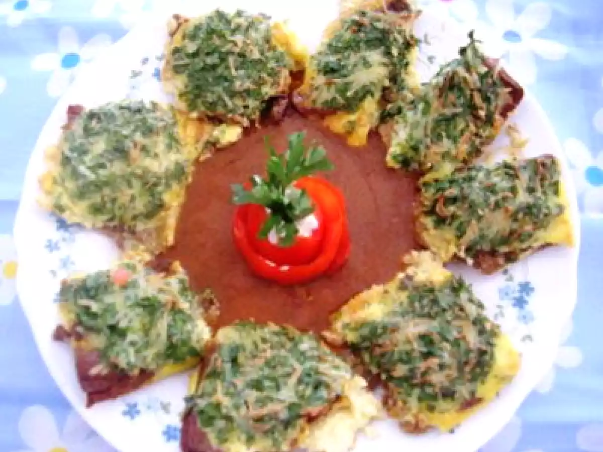 Lahmet bil maadnous ( escalopes gratinées au persil)