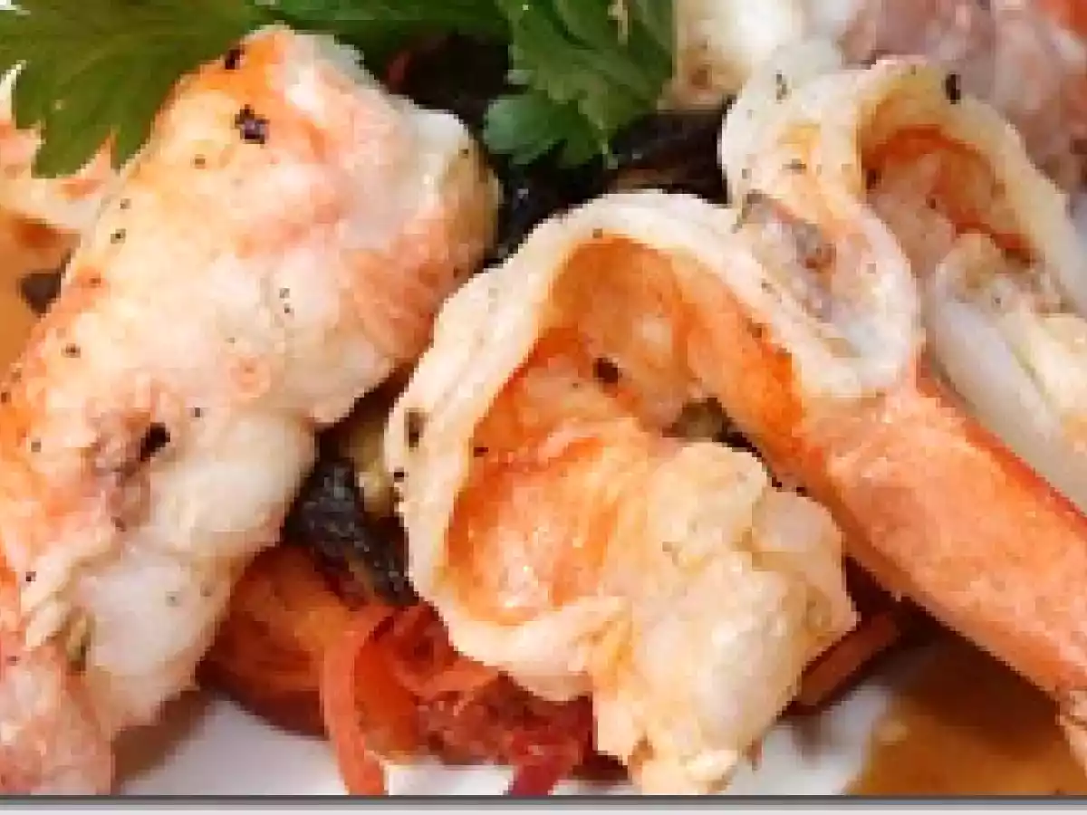 Langoustine et Gambas Sautée au Tandoori, Julienne de Légumes et Shiitake - photo 3