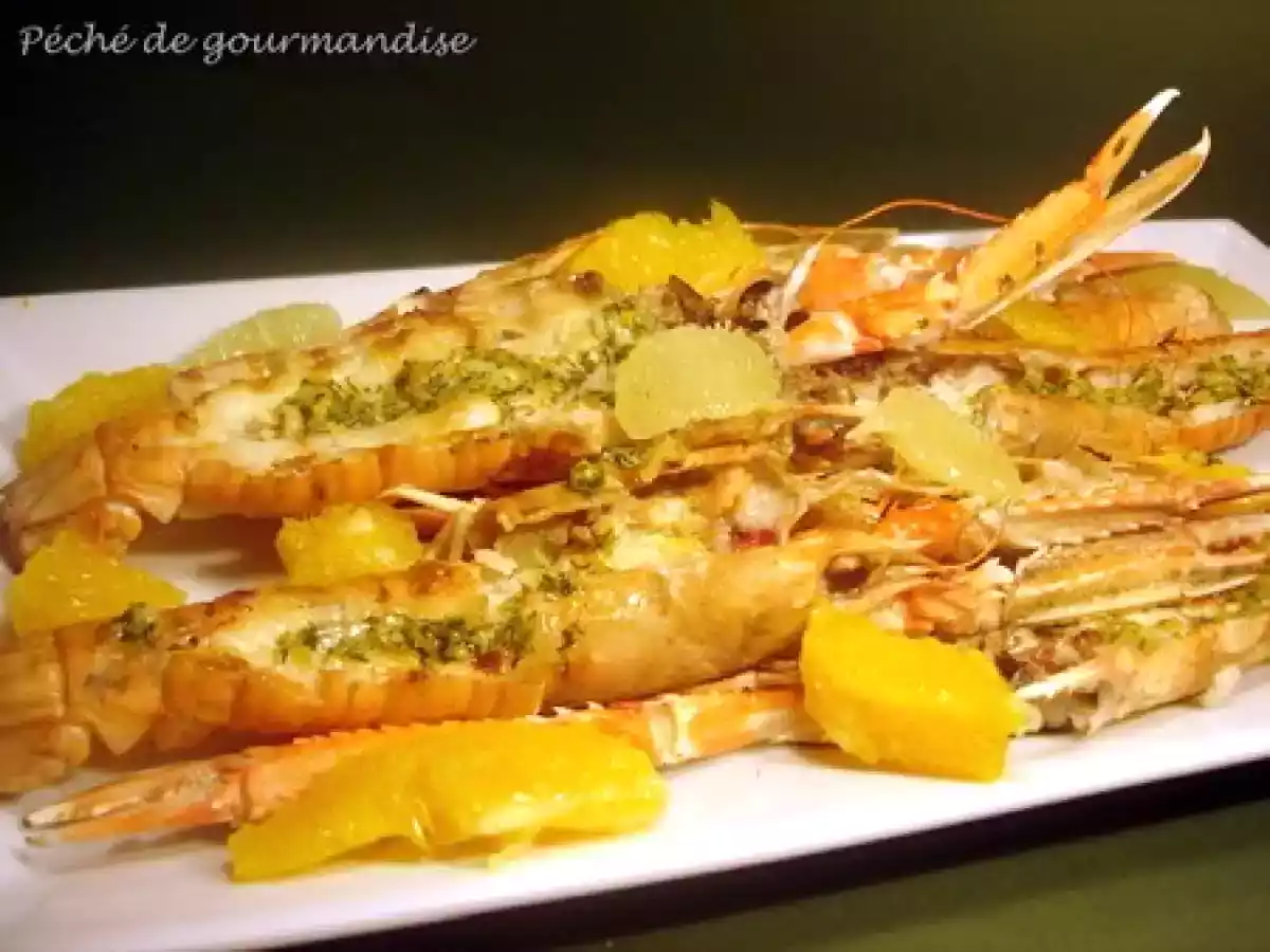 Langoustines grillées au beurre d'agrumes et prix Thinking blogger award