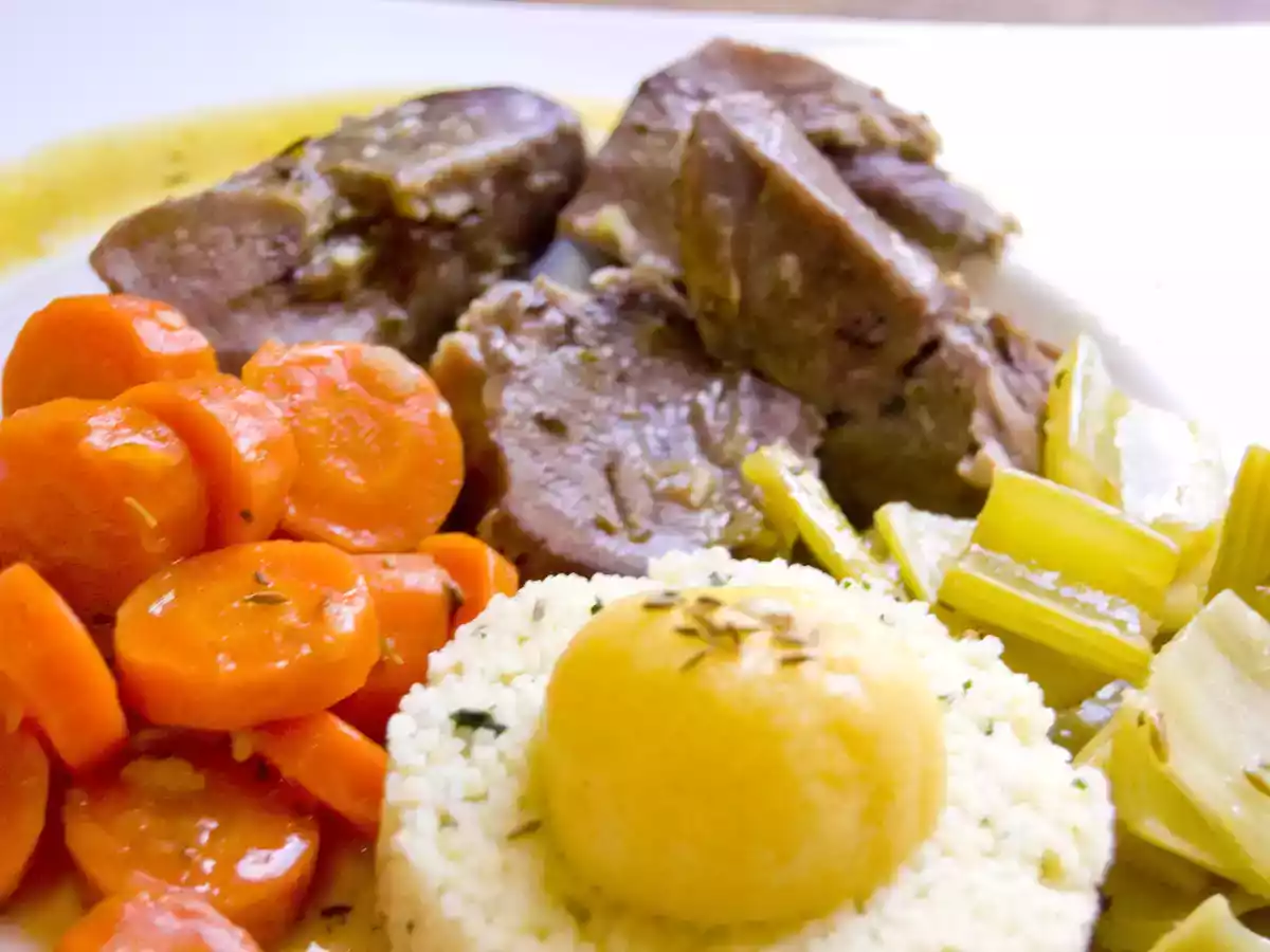 Langue d'agneau à la marocaine.