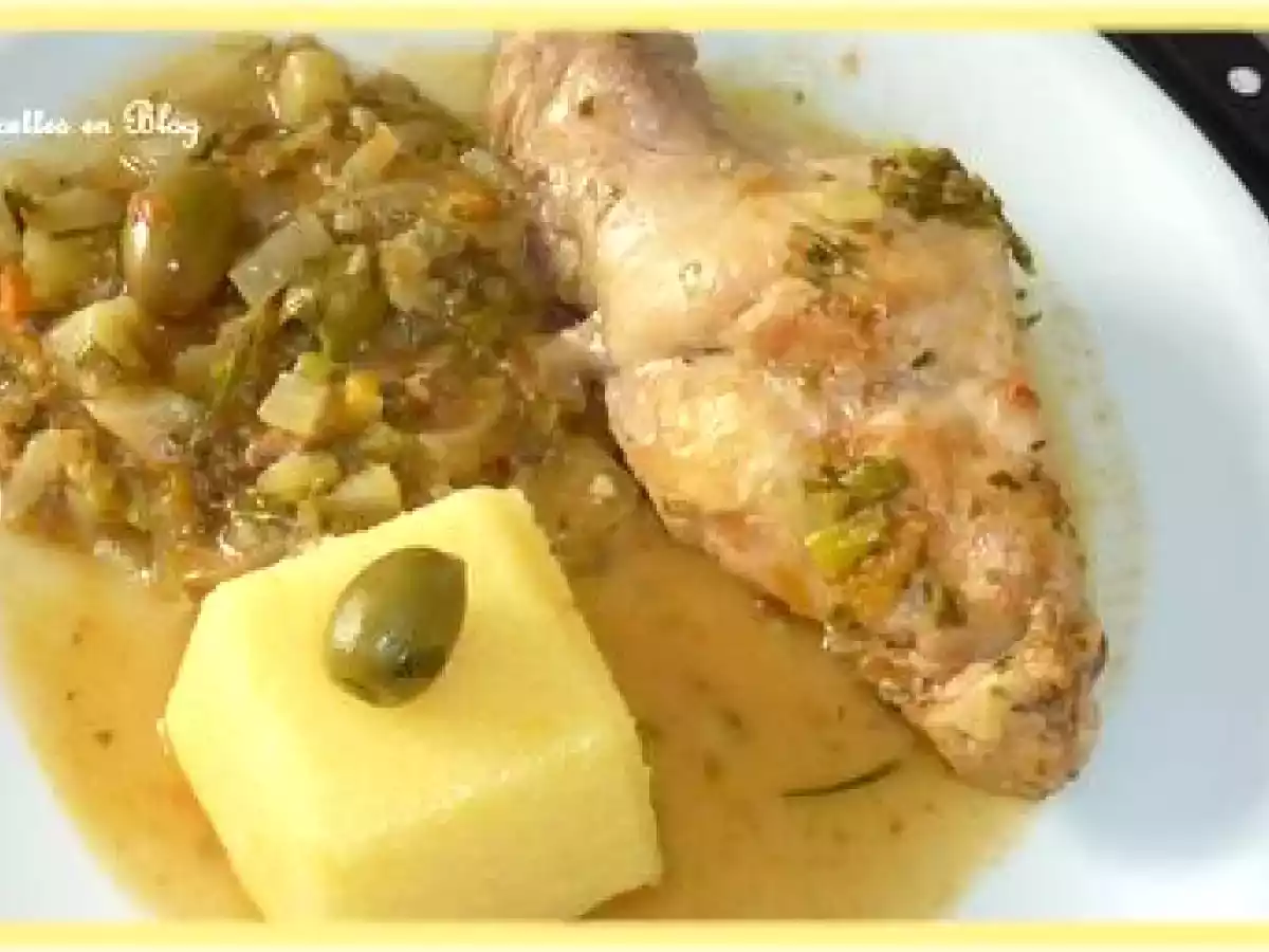 LAPIN AU FENOUIL ET POLENTA