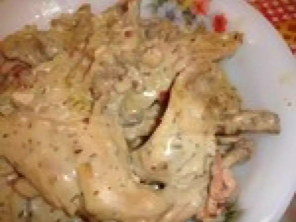 Lapin au vin blanc et aux champignons