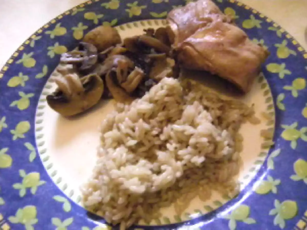 Lapin mijoté au cidre et aux champignons