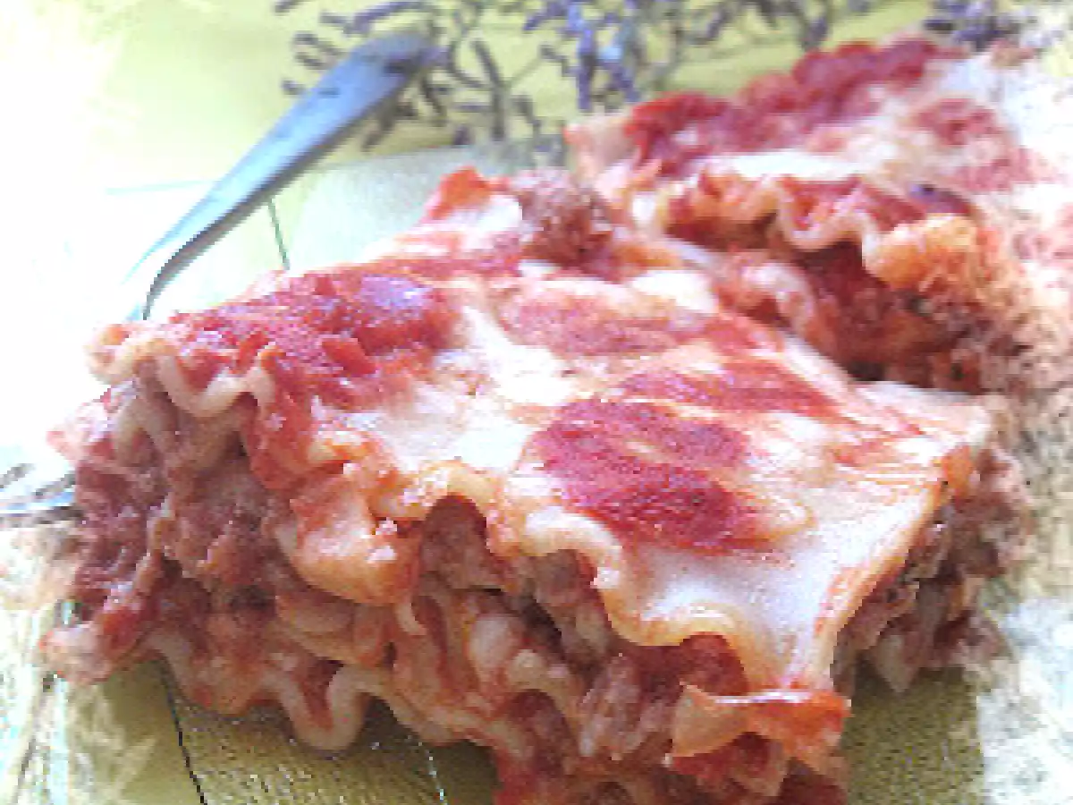 Lasagne au porc haché et à la mozzarella