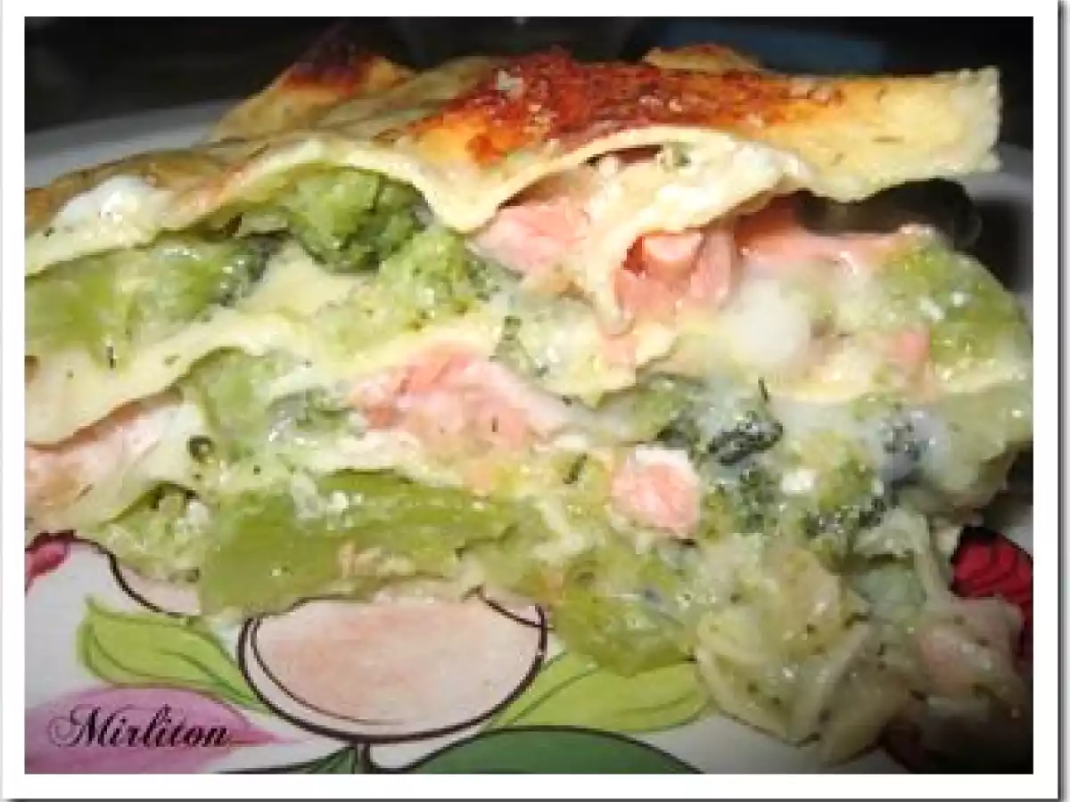 Lasagne au saumon et brocolis, sauce légère aneth et citron...for the first Lasagne Day! - photo 2