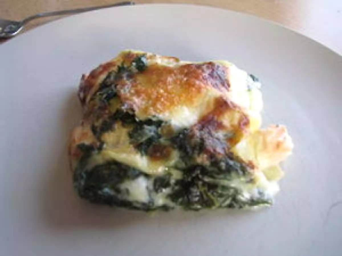 Lasagne au saumon et épinards frais