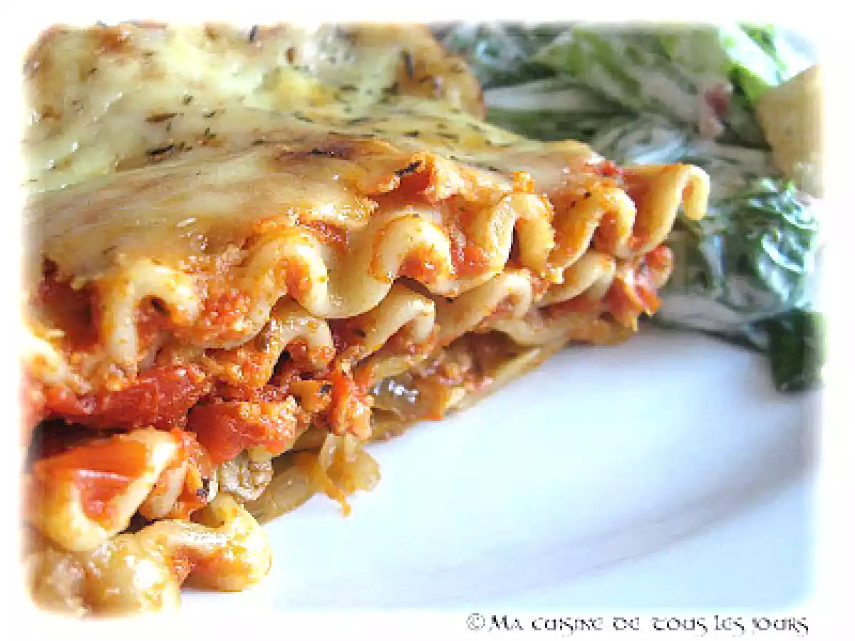 Lasagne aux oignons caramélisés et aux champignons - photo 2