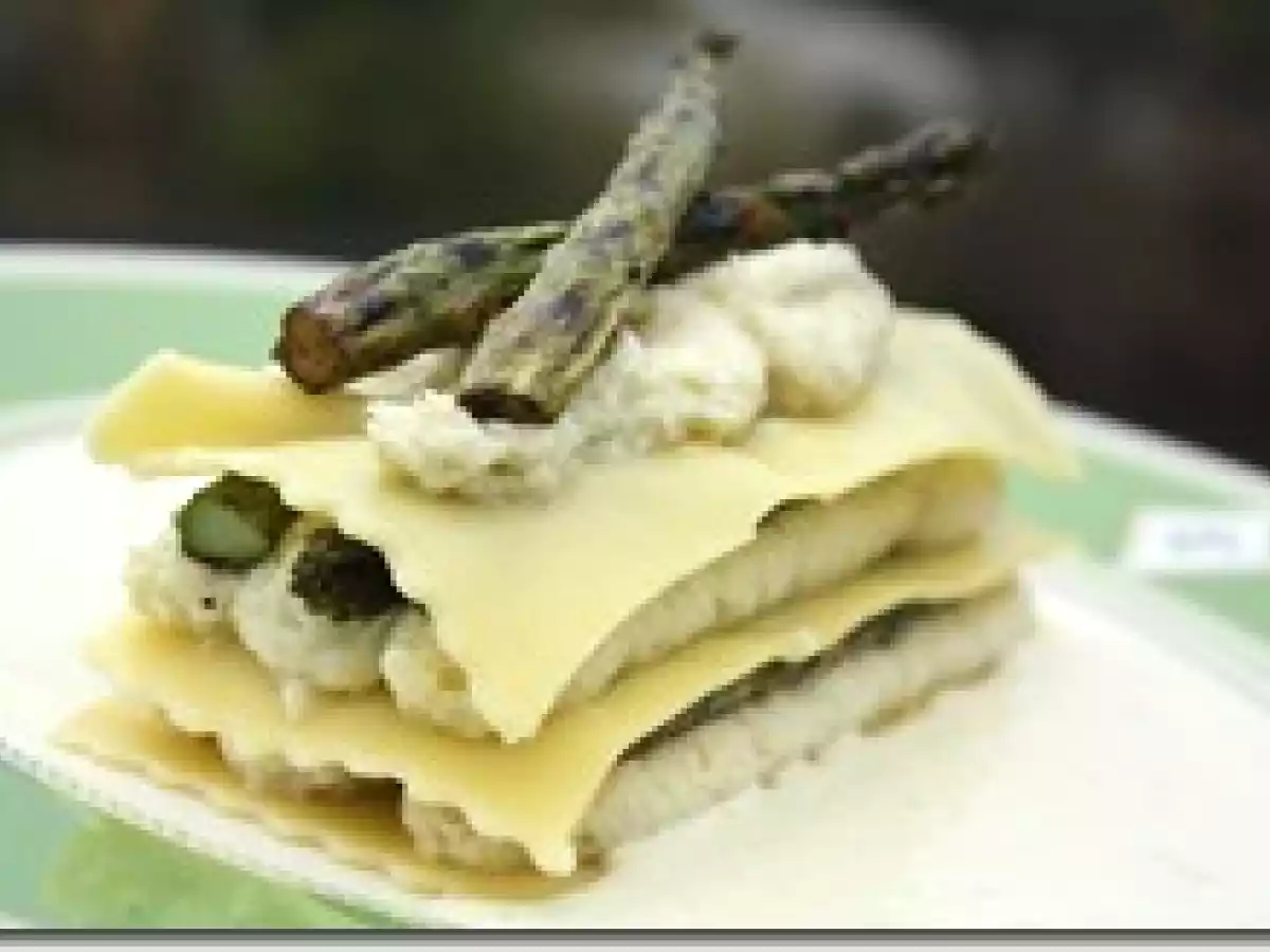 Lasagne d'Asperge Verte à la Crème d'Artichaut - photo 3