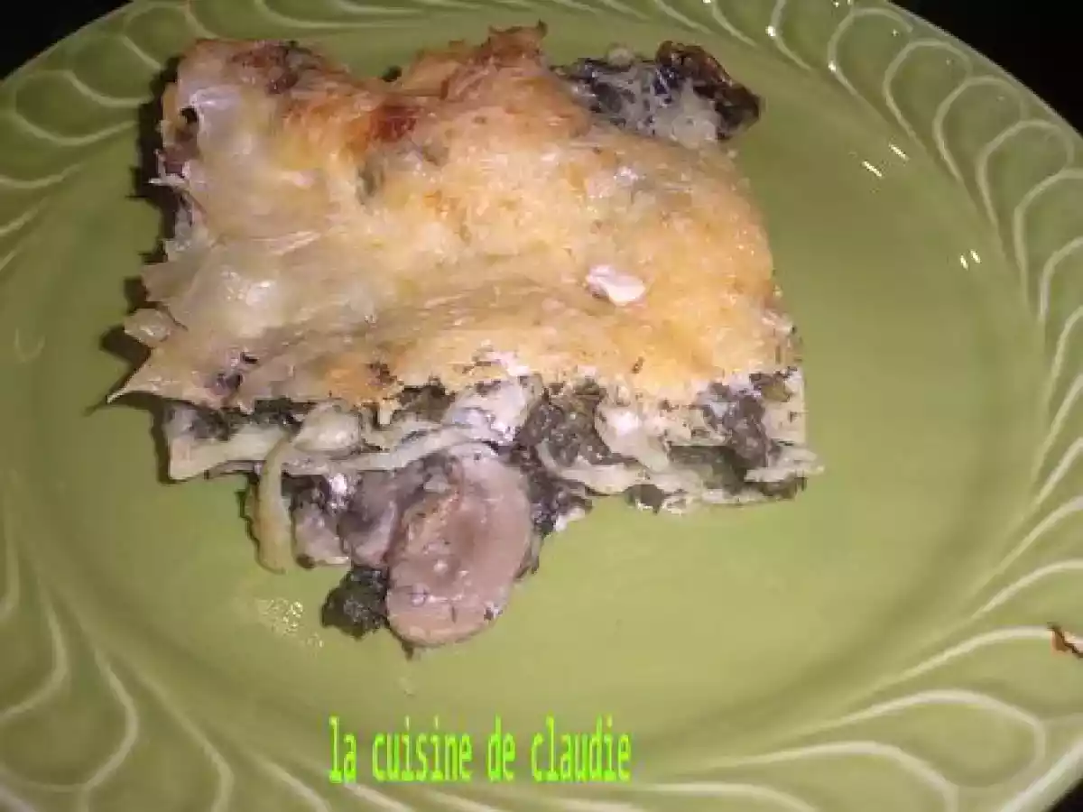 Lasagne épinard-champignons-féta - photo 2