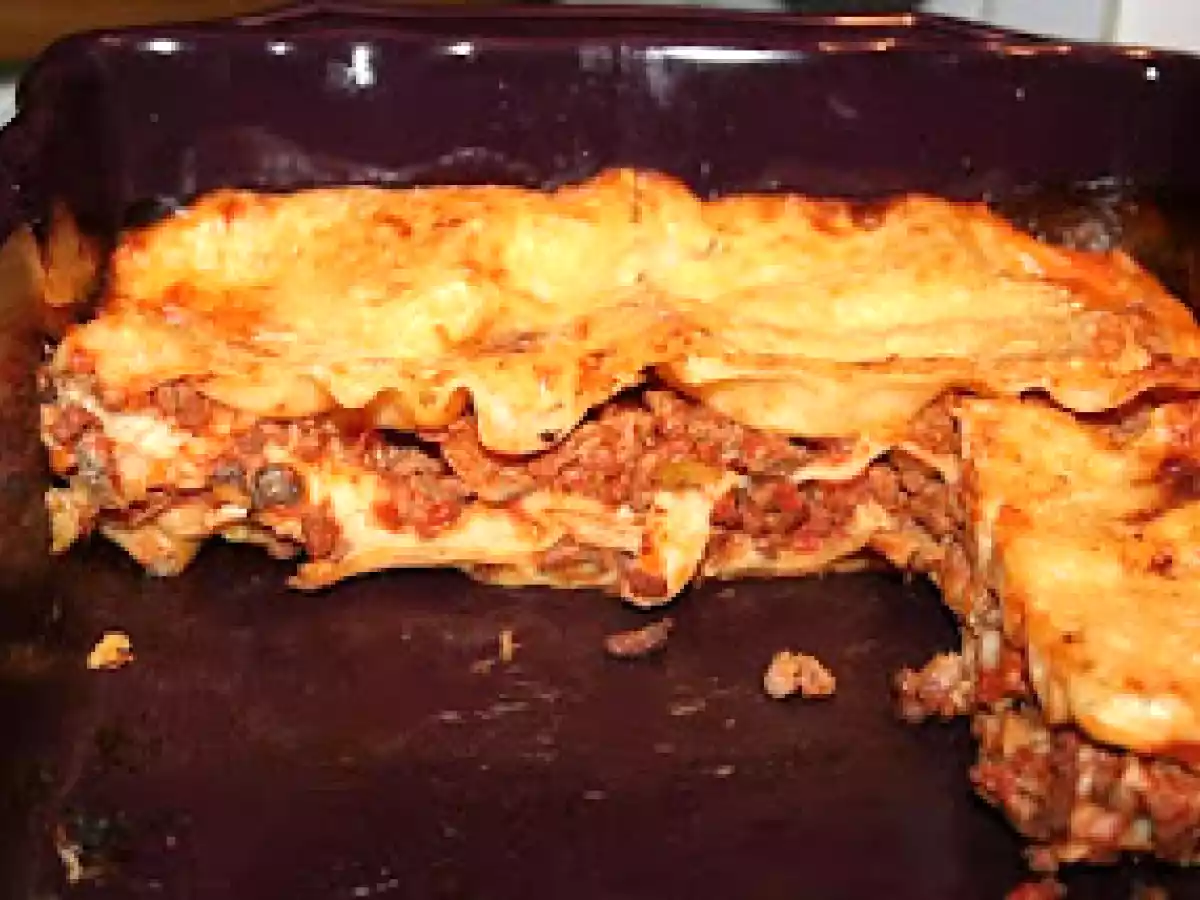 Lasagnes à la bolognaise aux olives