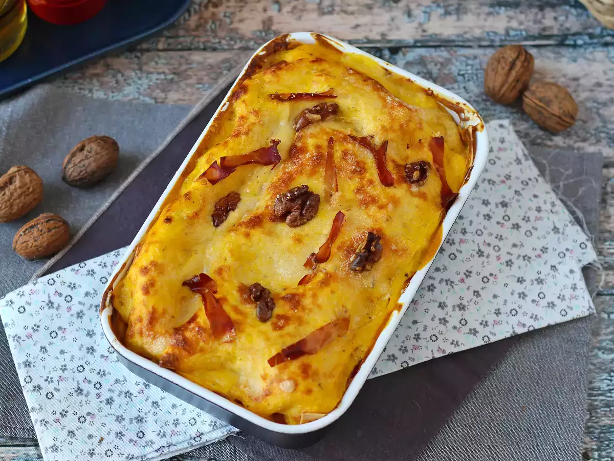 Lasagnes à la courge, speck et noix - photo 3