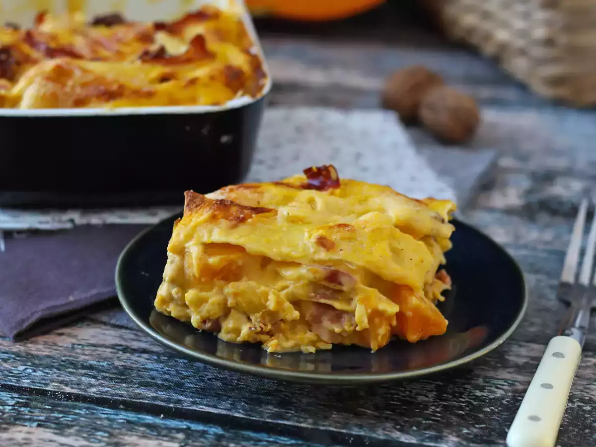 Lasagnes à la courge, speck et noix - photo 4