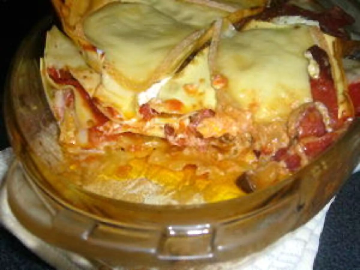 Lasagnes au chorizo et légumes du soleil