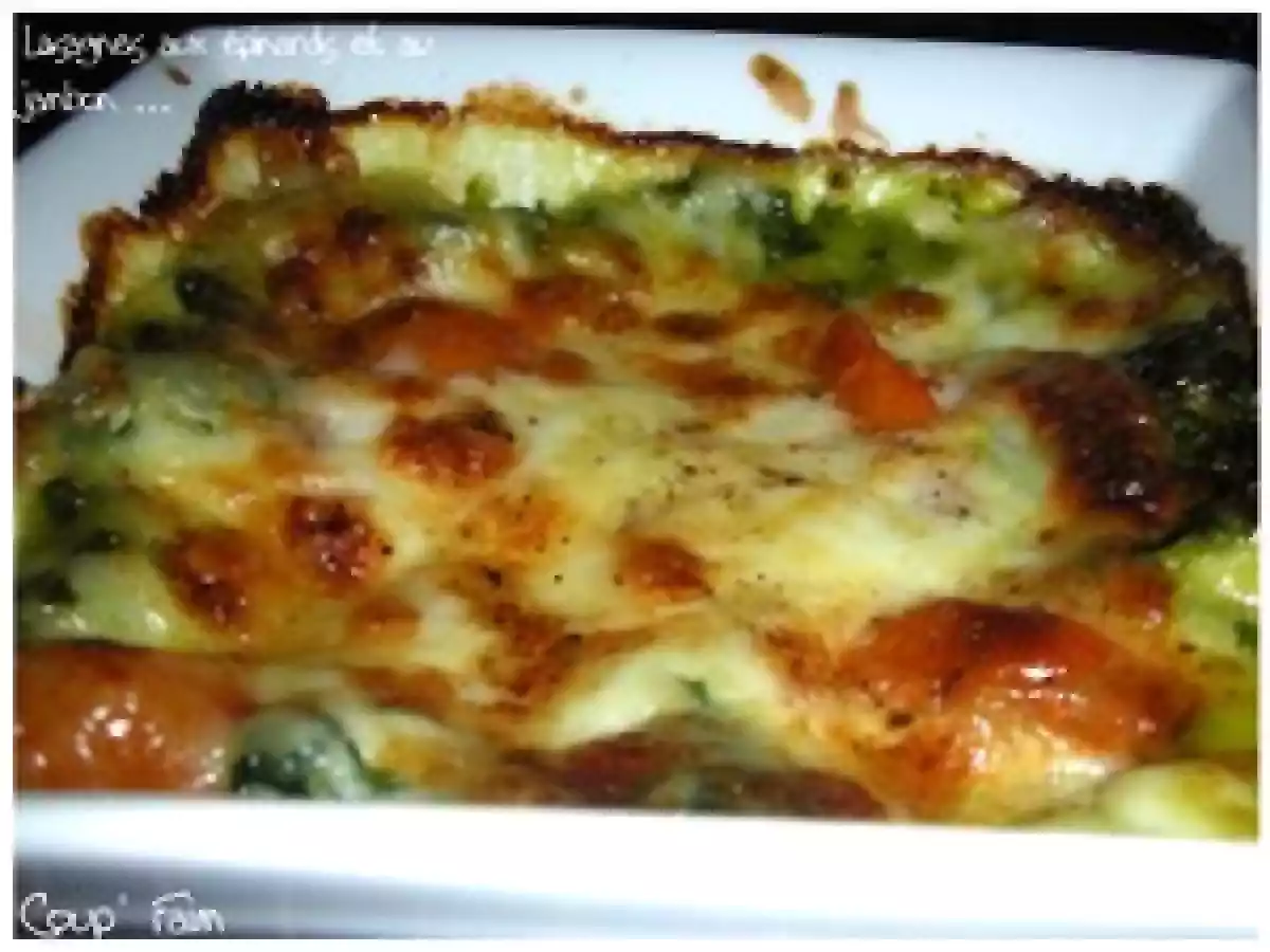 Lasagnes au épinards et au jambon ... - photo 2