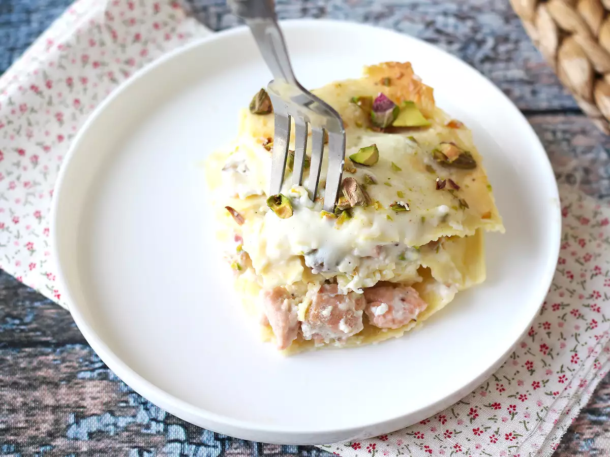 Lasagnes au saumon, à la burrata et aux pistaches - photo 5