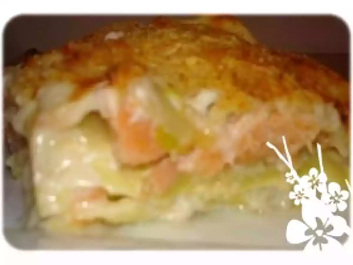 Lasagnes au saumon-poireaux WW