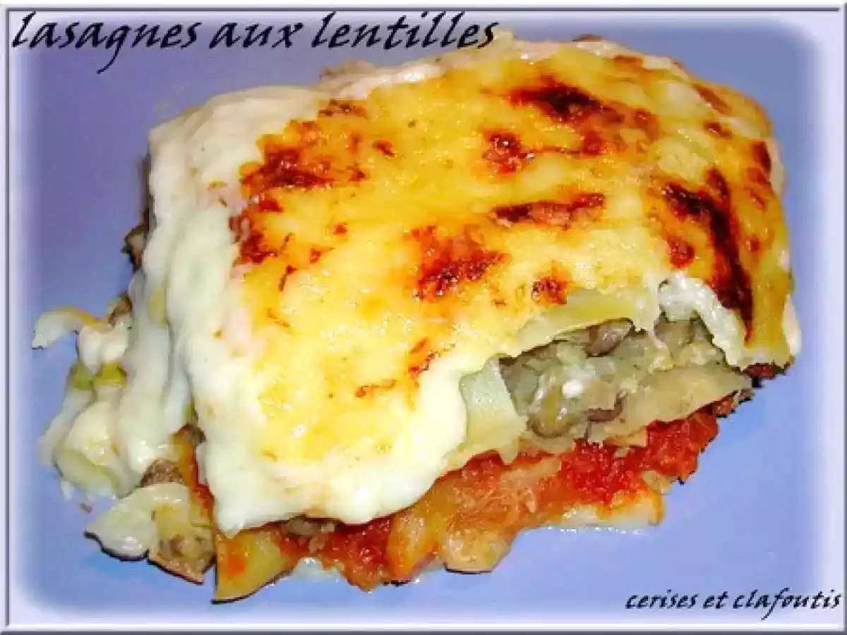 LASAGNES AUX LENTILLES ET CANTAL
