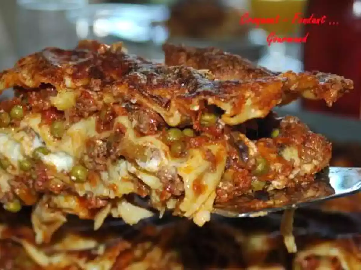 LASAGNES aux PETITS POIS et à la VIANDE