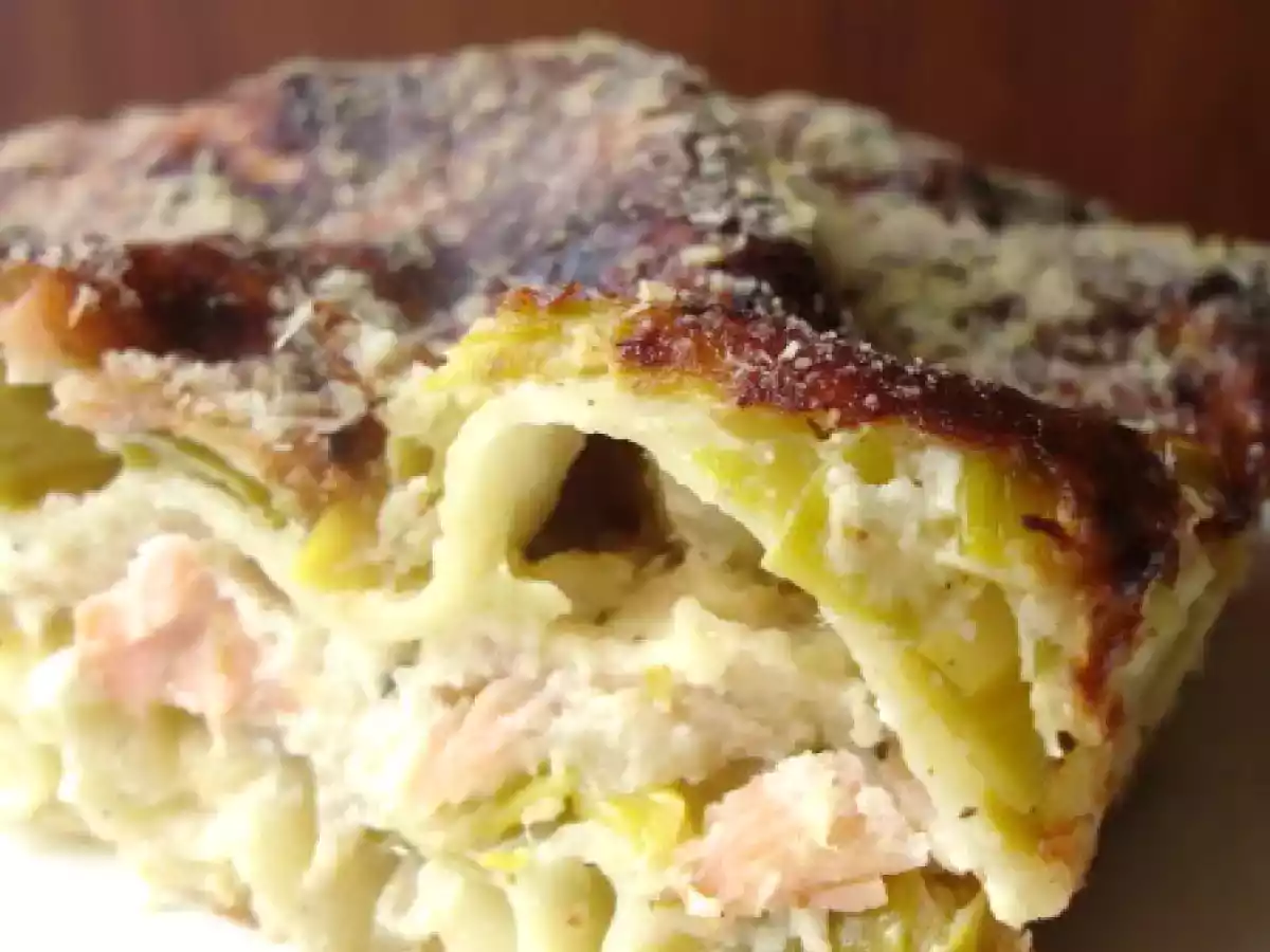 LASAGNES AUX POIREAUX, CHEVRE ET 2 SAUMONS - photo 3