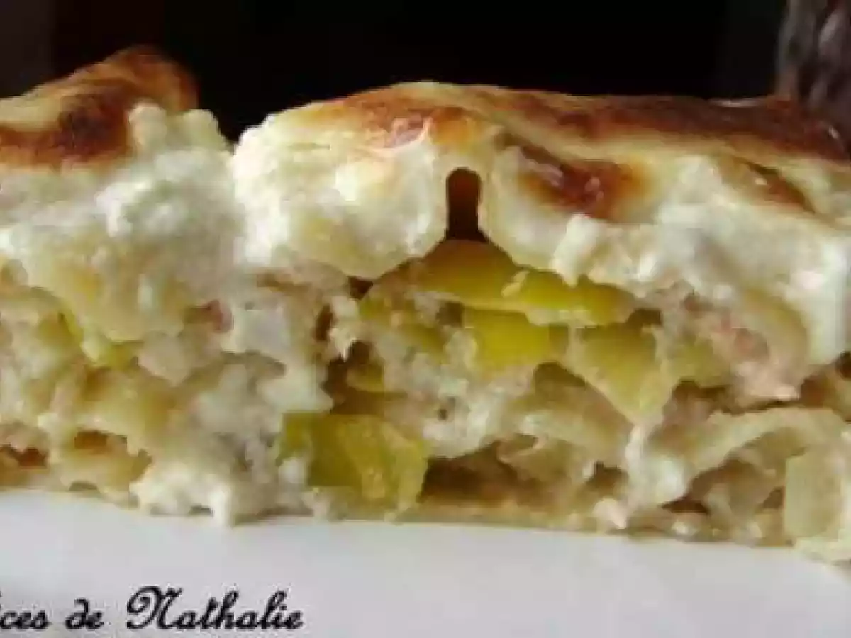 Lasagnes aux poireaux, saumon fumé et crème de Comté