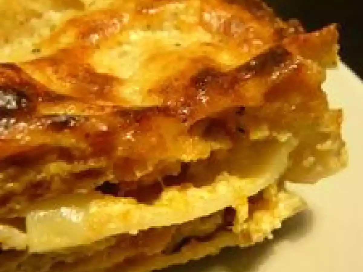 Lasagnes butternut et champignons, crème au parmesan - photo 2