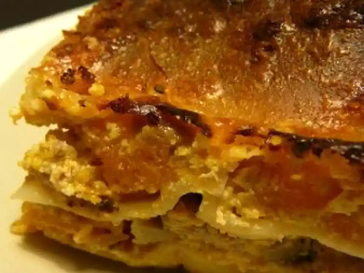 Lasagnes butternut et champignons, crème au parmesan - photo 4