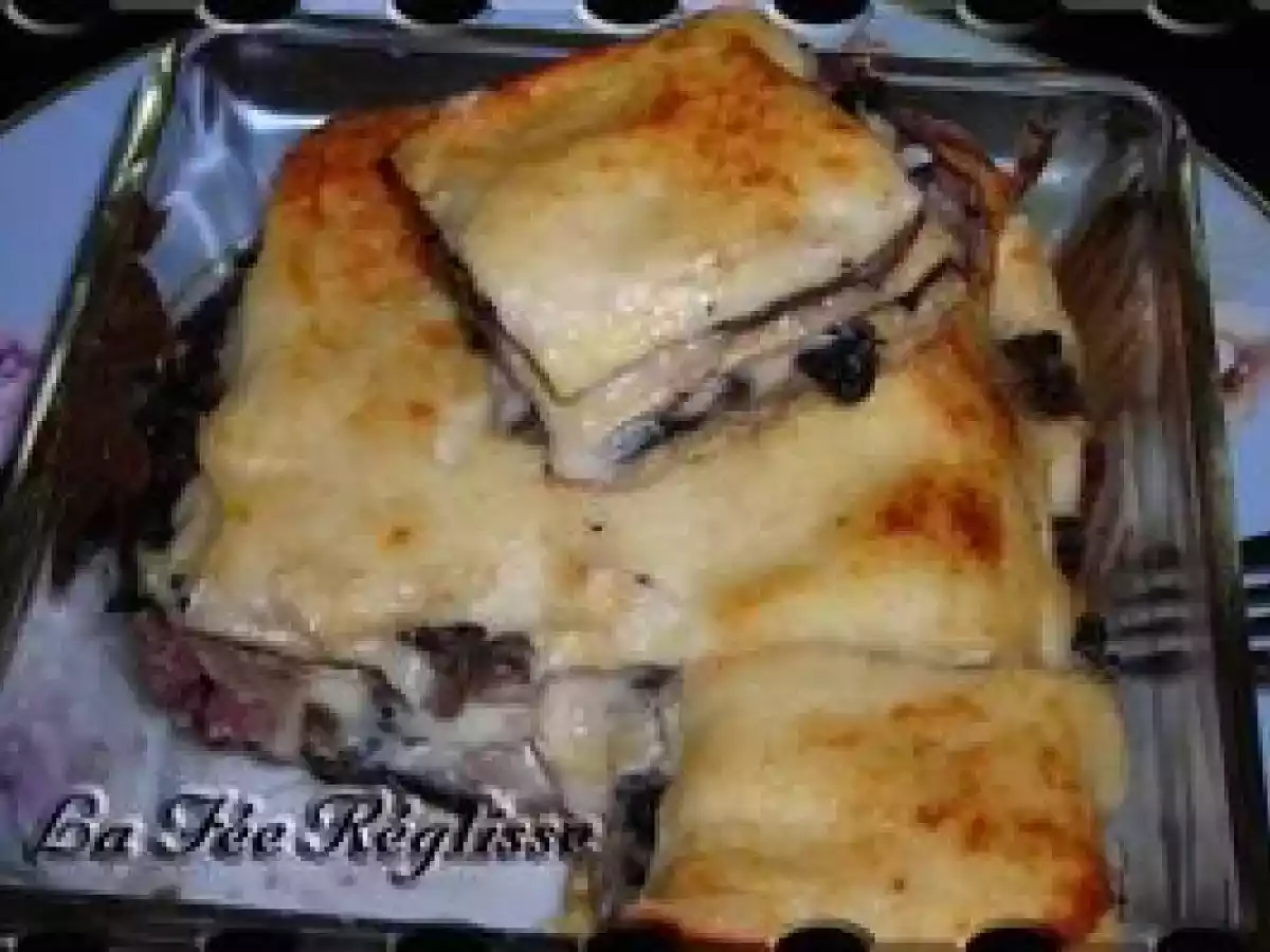Lasagnes champignons et jambon sec - photo 2