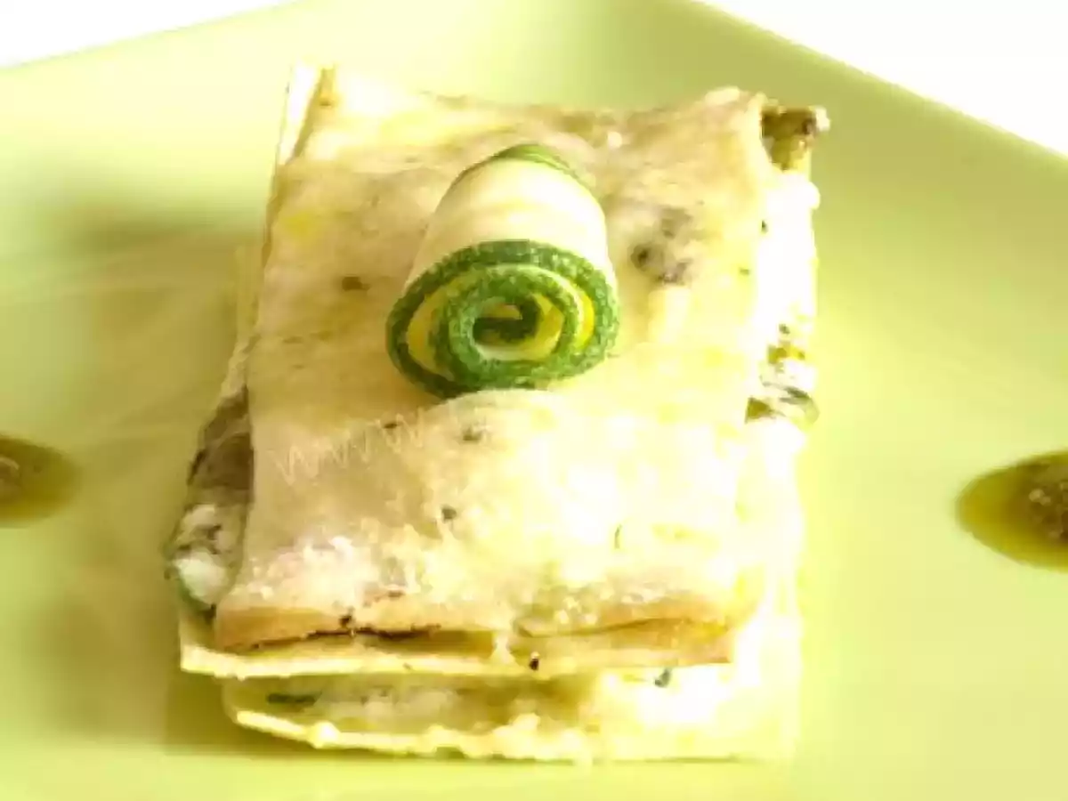 Lasagnes chic, courgettes, mozzarella et parmesan