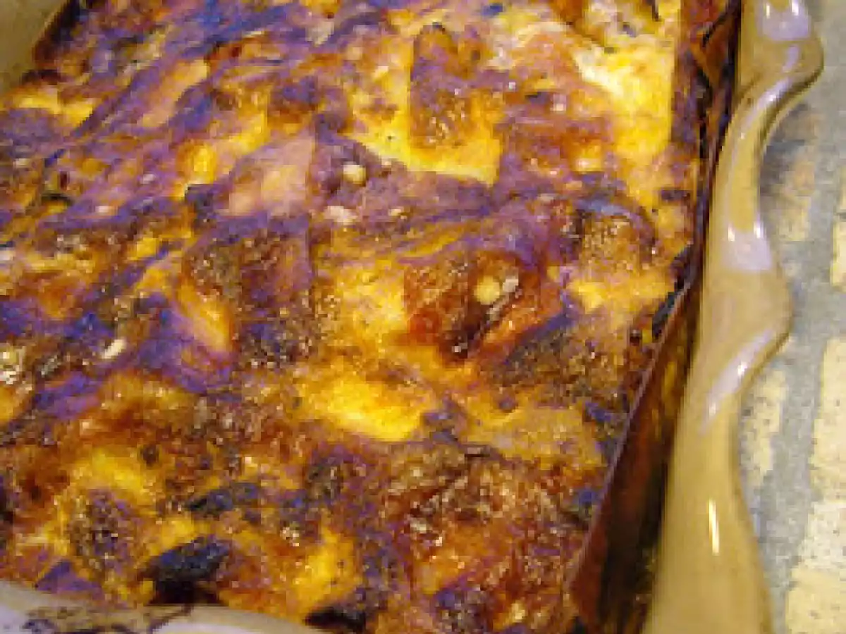 Lasagnes d'aubergines au jambon cru