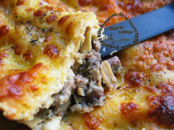 Lasagnes D Aubergines Chipolatas Boeuf Et Champignons Recette