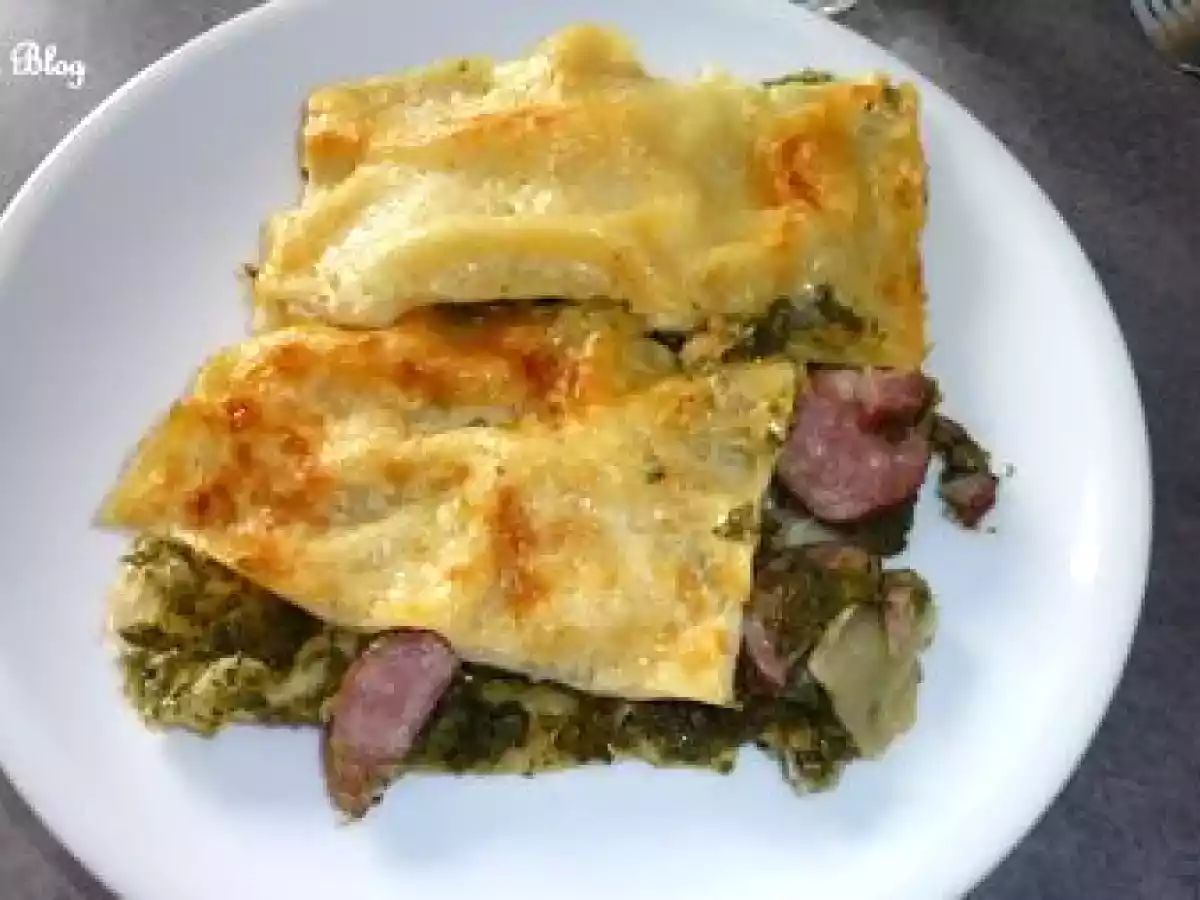 LASAGNES DE BLETTES A LA SAUCISSE DE MONTBELLIARD