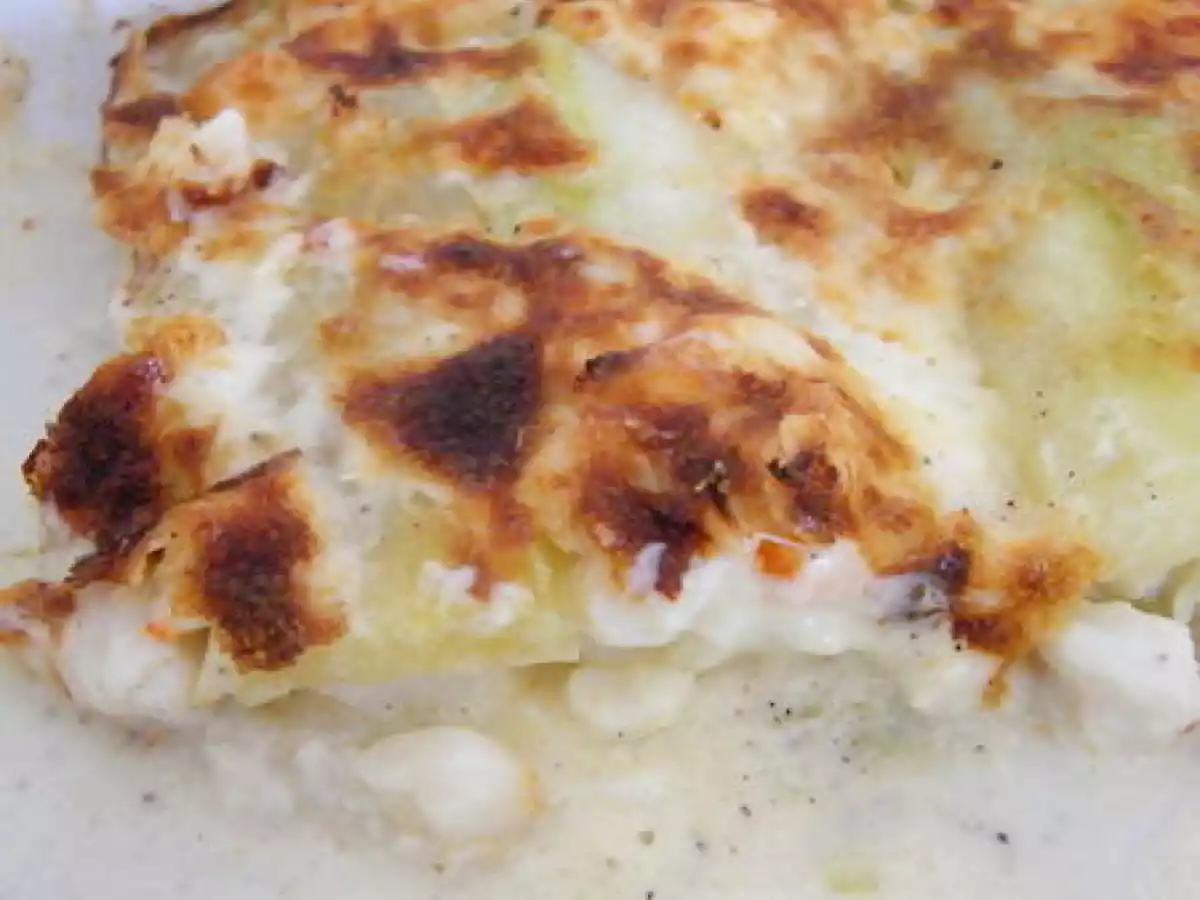 Lasagnes de courgettes au crabe