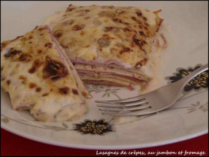 Lasagnes de crèpes, au jambon et fromage, photo 1