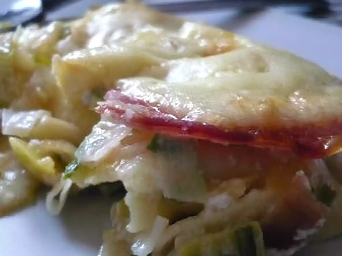 Lasagnes de poireaux, bacon et gouda - photo 2