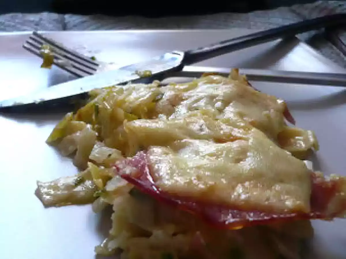 Lasagnes de poireaux, bacon et gouda - photo 3