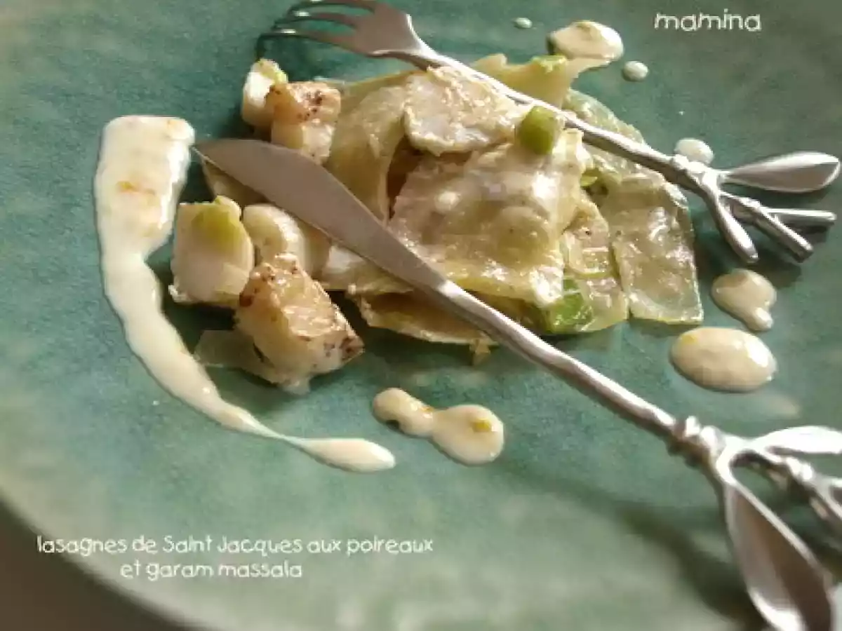 Lasagnes de Saint Jacques aux poireaux et au garam massala - photo 2