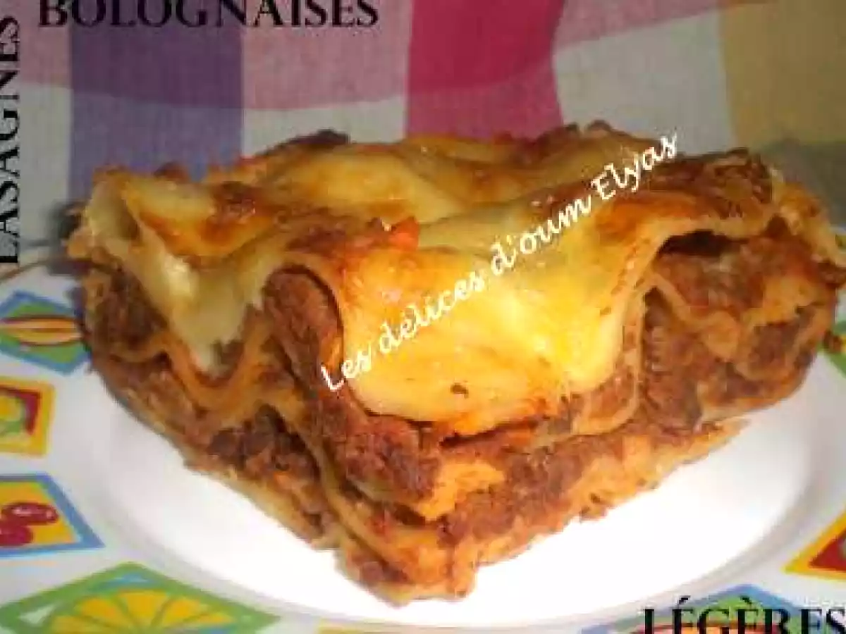 Lasagnes légères à la bolognaise