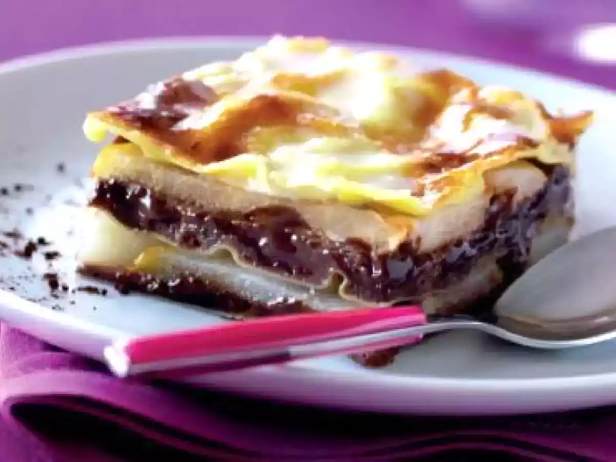 Lasagnes... poire chocolat!