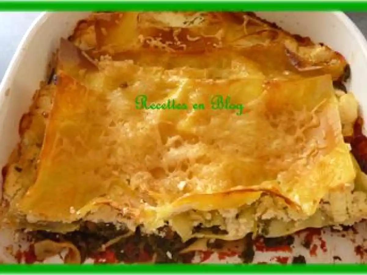 LASAGNES RAPIDES AUX BLETTES, FÊTA, LARDONS ET TOMATES - photo 2